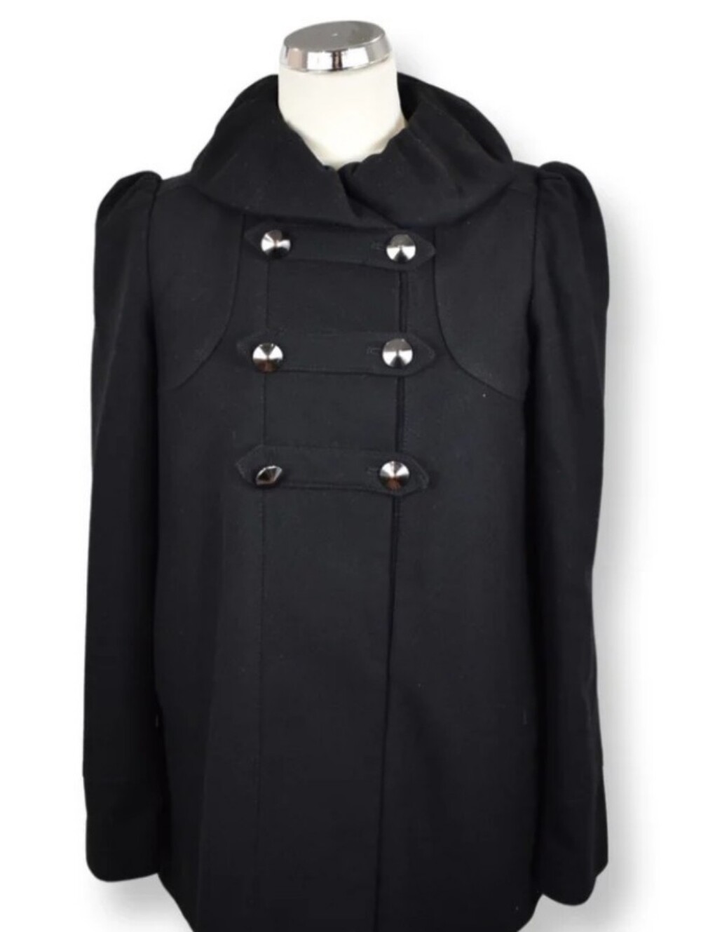 French Connection Black Wool Coat